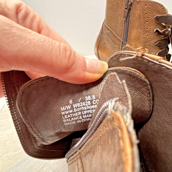 Born Brown Bittersweet Ankle Leather Boots US Size 6 - Picture 8 of 11